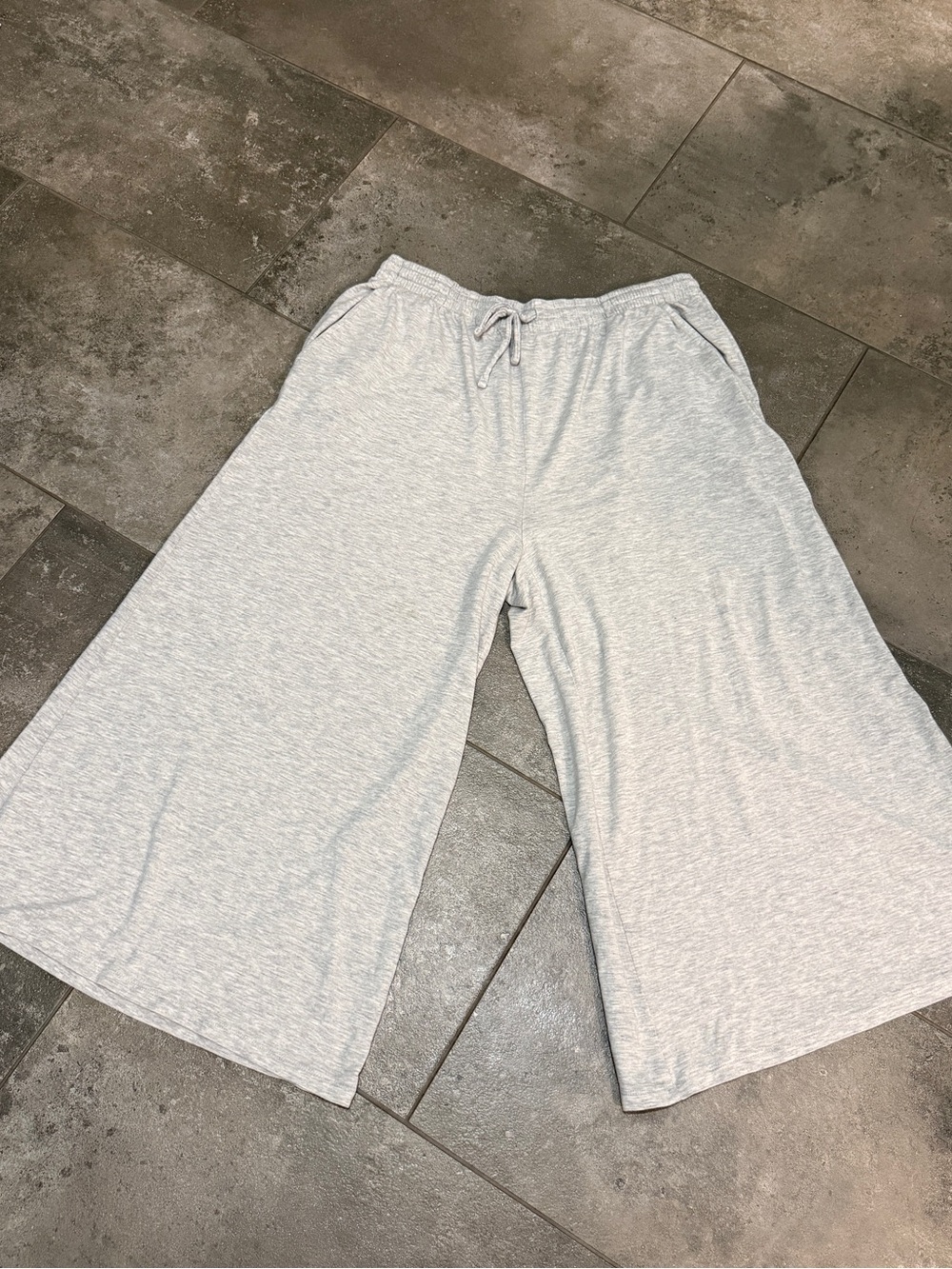 Athleta Wide-Leg Lounge Pants - Light Heather Gray